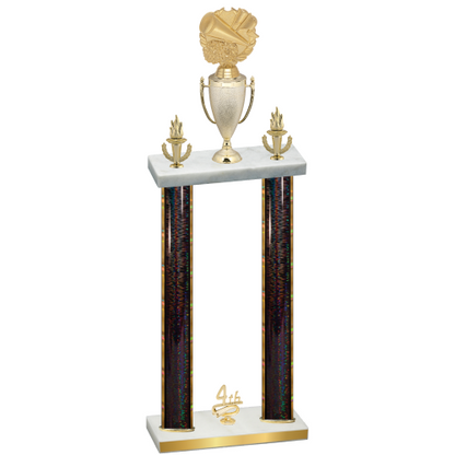 Double Black Glacier Fourth Place Cheerleading Trophy