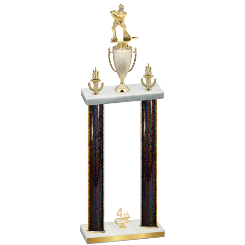 Double Black Glacier Fourth Place Hockey Trophy