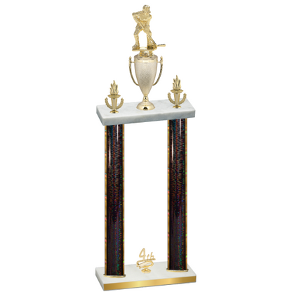 Double Black Glacier Fourth Place Hockey Trophy