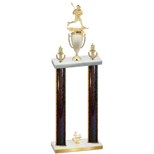 Double Black Glacier Fourth Place Lacrosse Trophy