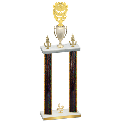 Double Black Glacier Fourth Place Pickleball Trophy