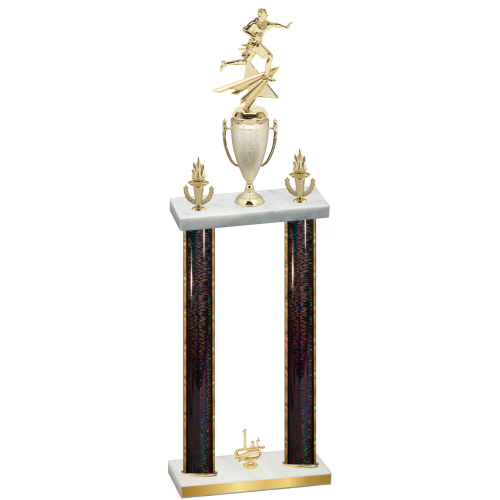 Double Black Glacier First Place Flag Football Trophy