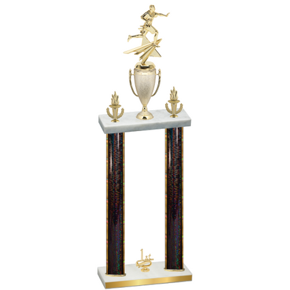 Double Black Glacier First Place Flag Football Trophy