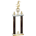 Double Black Glacier Year Flag Football Trophy
