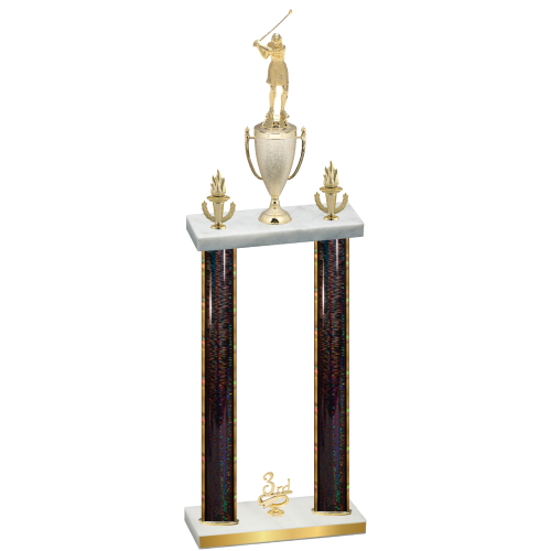 Double Black Glacier Third Place Golf Trophy