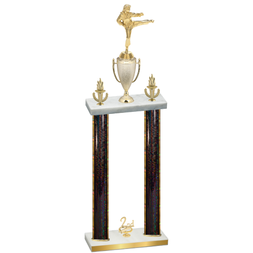 Double Black Glacier Second Place Karate Trophy