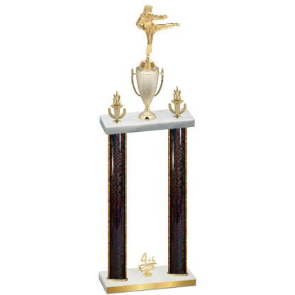 Double Black Glacier Fourth Place Karate Trophy