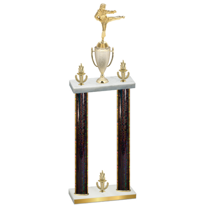 Double Black Glacier Victory Karate Trophy