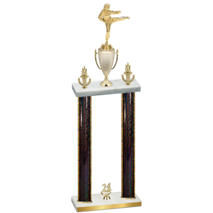 Double Black Glacier Year Karate Trophy