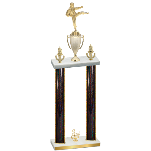 Double Black Glacier Third Place Karate Trophy