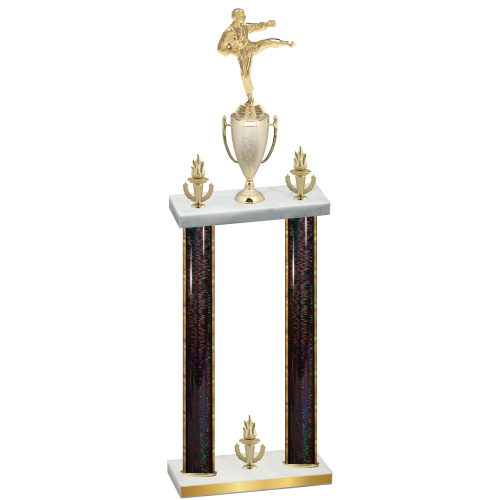 Double Black Glacier Victory Karate Trophy