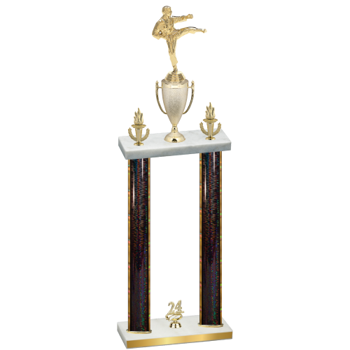 Double Black Glacier Year Karate Trophy