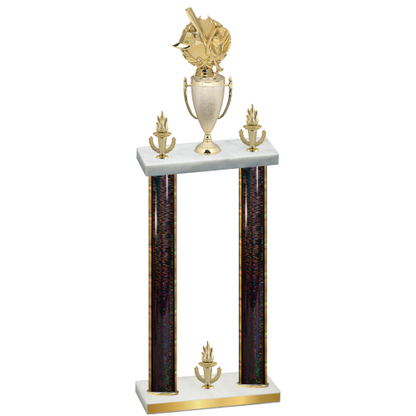 Double Black Glacier Victory Baseball Trophy