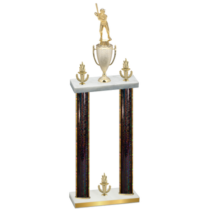 Double Black Glacier Victory Baseball Trophy