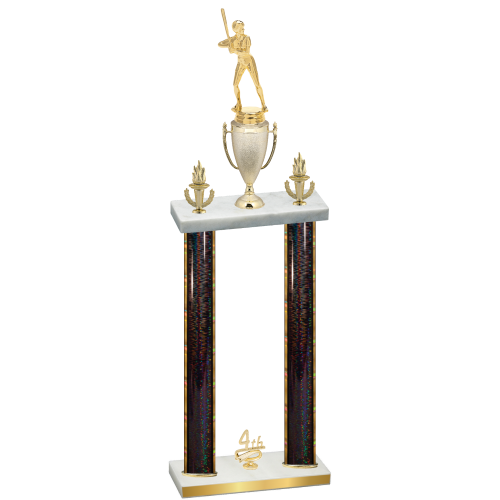 Double Black Glacier Fourth Place Softball Trophy