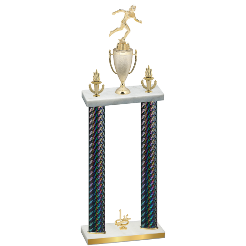 Double Black Carbon Fiber First Place Running Trophy
