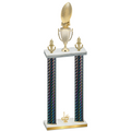 Double Black Carbon Fiber First Place Football Trophy