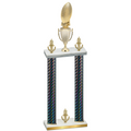 Double Black Carbon Fiber Victory Football Trophy