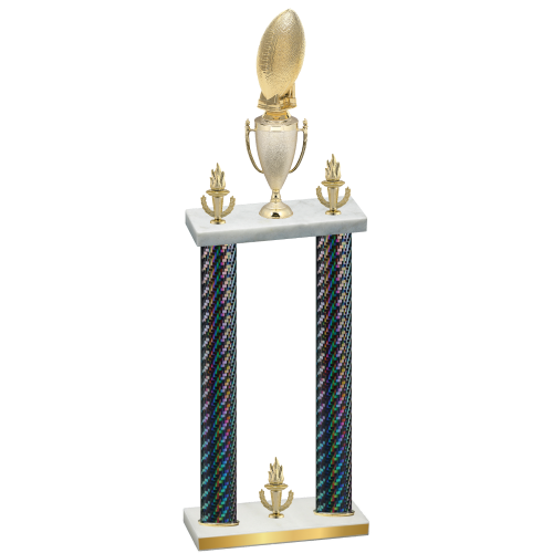 Double Black Carbon Fiber Victory Football Trophy