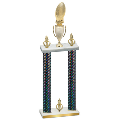 Double Black Carbon Fiber Victory Football Trophy