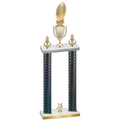 Double Black Carbon Fiber Year Football Trophy