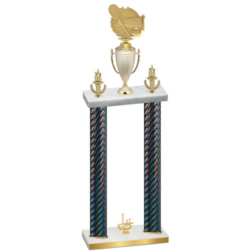 Double Black Carbon Fiber First Place Tennis Trophy