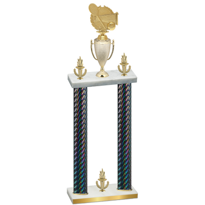 Double Black Carbon Fiber Victory Tennis Trophy