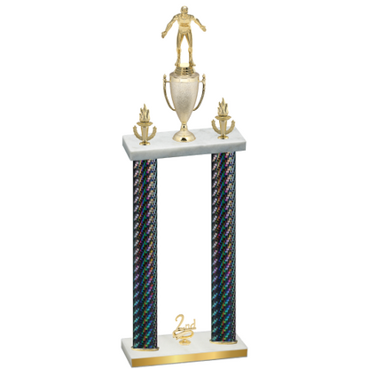 Double Black Carbon Fiber Second Place Wrestling Trophy
