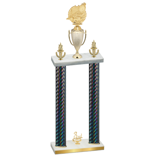 Double Black Carbon Fiber Third Place Swimming Trophy