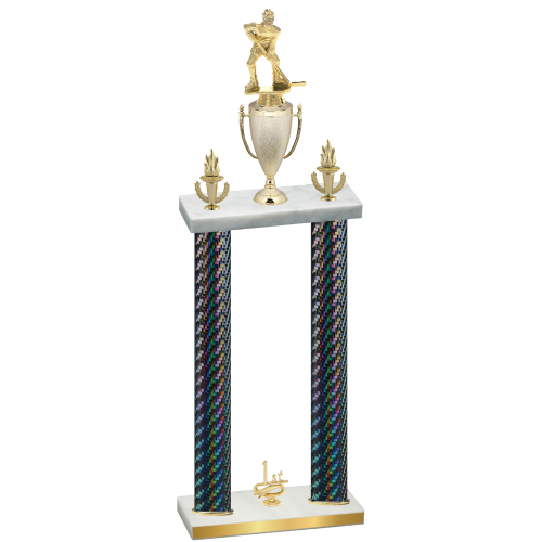 Double Black Carbon Fiber First Place Hockey Trophy