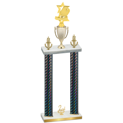 Double Black Carbon Fiber Second Place Pickleball Trophy