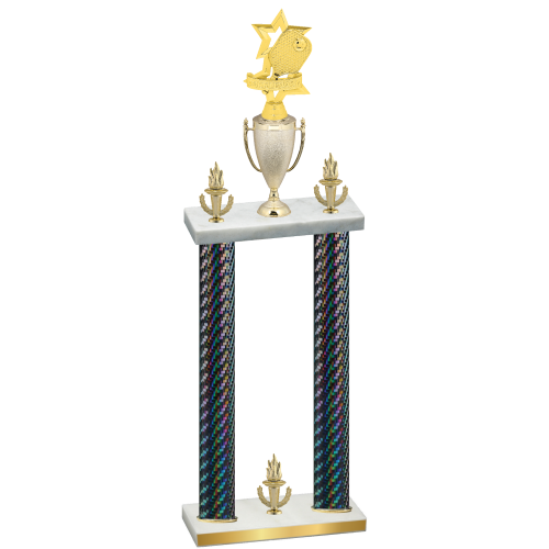 Double Black Carbon Fiber Victory Pickleball Trophy