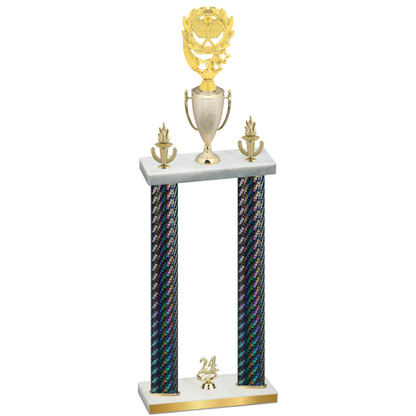 Double Black Carbon Fiber Year Pickleball Trophy