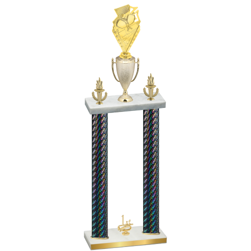 Double Black Carbon Fiber First Place Pickleball Trophy