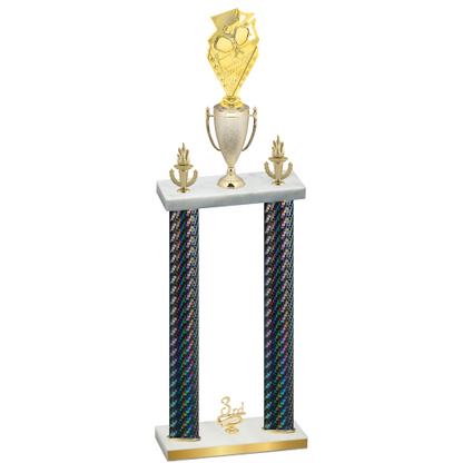 Double Black Carbon Fiber Third Place Pickleball Trophy