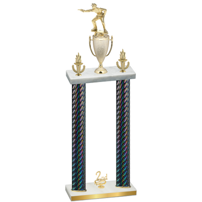 Double Black Carbon Fiber Second Place Shooter Trophy