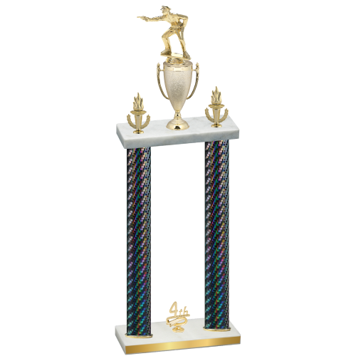 Double Black Carbon Fiber Fourth Place Shooter Trophy