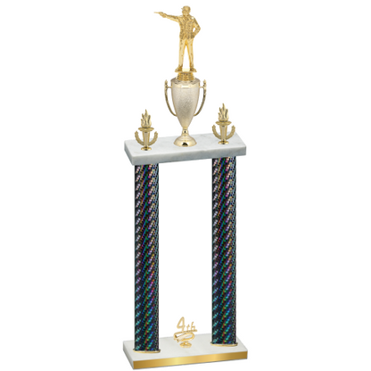 Double Black Carbon Fiber Fourth Place Shooter Trophy