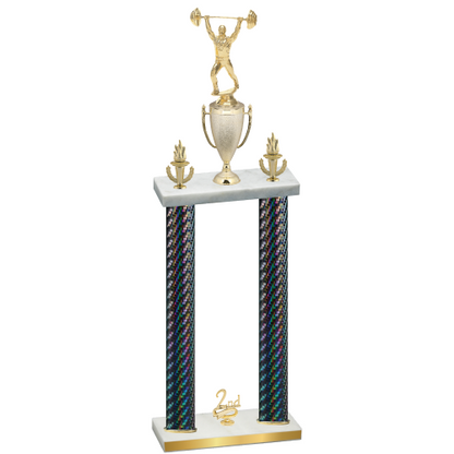 Double Black Carbon Fiber Second Place Weights Trophy
