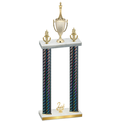 Double Black Carbon Fiber Second Place Chess Trophy