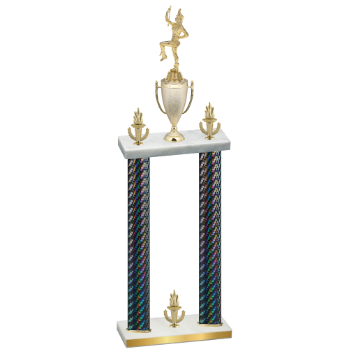 Double Black Carbon Fiber Victory Majorette Trophy