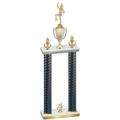 Double Black Carbon Fiber Year Majorette Trophy