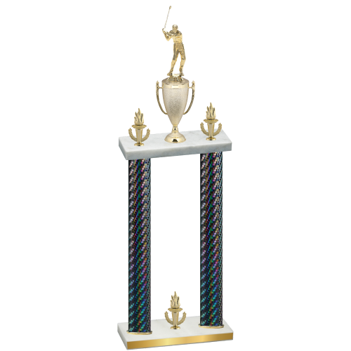 Double Black Carbon Fiber Victory Golf Trophy