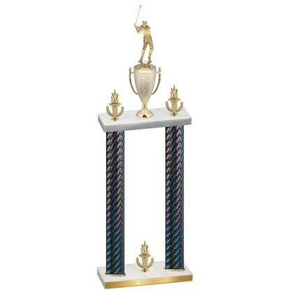 Double Black Carbon Fiber Victory Golf Trophy