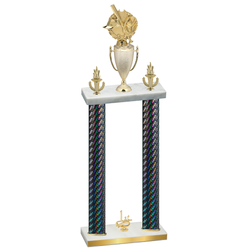 Double Black Carbon Fiber First Place Baseball Trophy