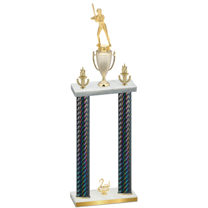 Double Black Carbon Fiber Second Place Softball Trophy