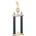 Double Black Carbon Fiber Third Place Softball Trophy