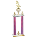 Double Pink Carbon Fiber Victory Football Trophy