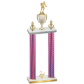 Double Pink Carbon Fiber Second Place Rugby Trophy