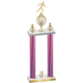 Double Pink Carbon Fiber Year Running Trophy